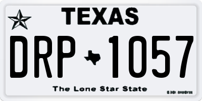 TX license plate DRP1057