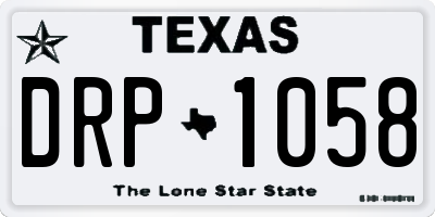 TX license plate DRP1058
