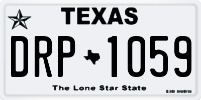 TX license plate DRP1059