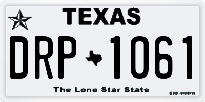 TX license plate DRP1061