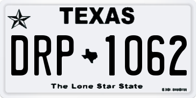 TX license plate DRP1062