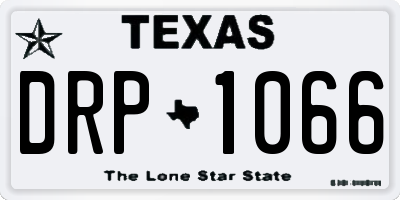 TX license plate DRP1066