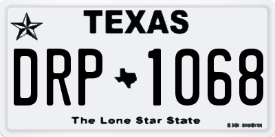 TX license plate DRP1068