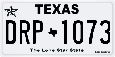 TX license plate DRP1073