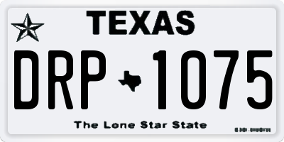 TX license plate DRP1075