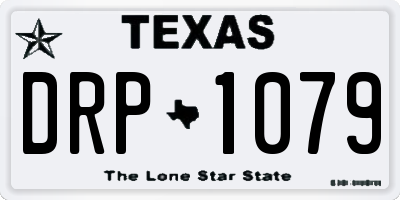 TX license plate DRP1079