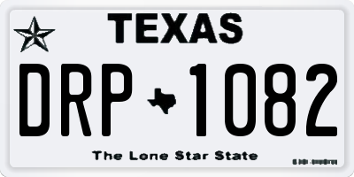 TX license plate DRP1082