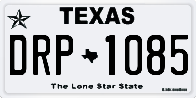 TX license plate DRP1085