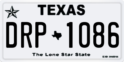 TX license plate DRP1086