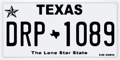 TX license plate DRP1089
