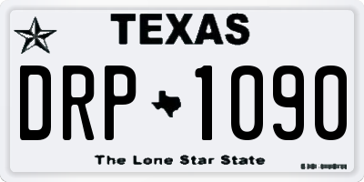 TX license plate DRP1090
