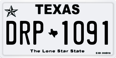 TX license plate DRP1091