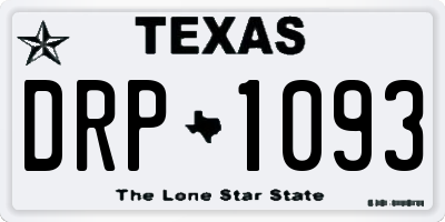 TX license plate DRP1093