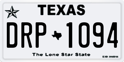 TX license plate DRP1094