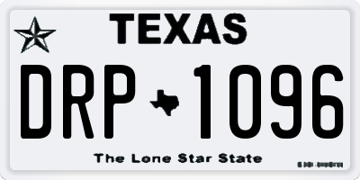 TX license plate DRP1096
