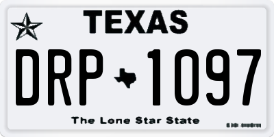 TX license plate DRP1097