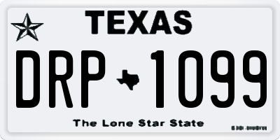 TX license plate DRP1099