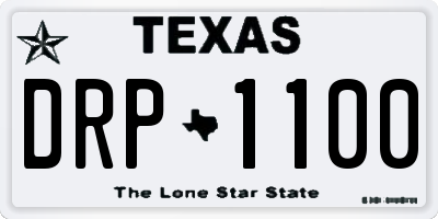 TX license plate DRP1100