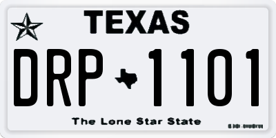 TX license plate DRP1101