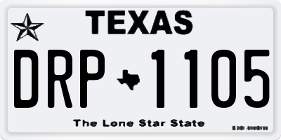 TX license plate DRP1105