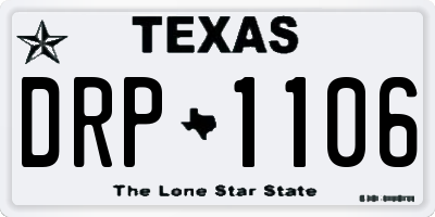 TX license plate DRP1106