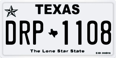 TX license plate DRP1108