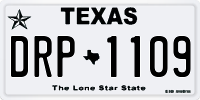 TX license plate DRP1109