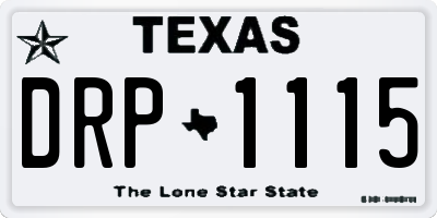 TX license plate DRP1115
