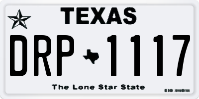 TX license plate DRP1117