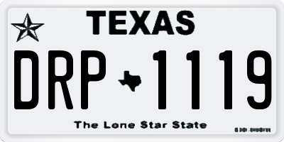 TX license plate DRP1119