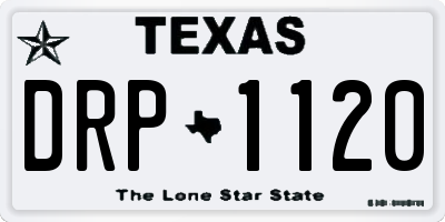 TX license plate DRP1120