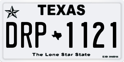 TX license plate DRP1121