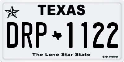 TX license plate DRP1122