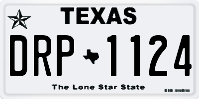 TX license plate DRP1124
