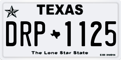 TX license plate DRP1125