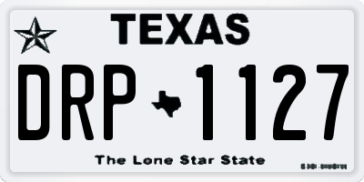 TX license plate DRP1127