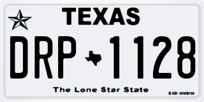 TX license plate DRP1128