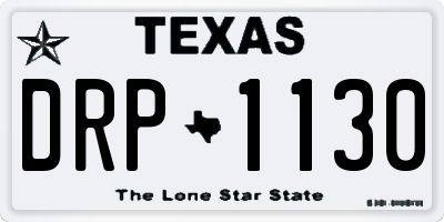 TX license plate DRP1130