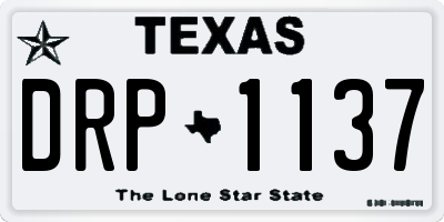 TX license plate DRP1137