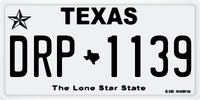 TX license plate DRP1139