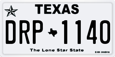 TX license plate DRP1140