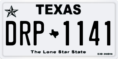 TX license plate DRP1141