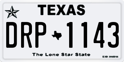 TX license plate DRP1143