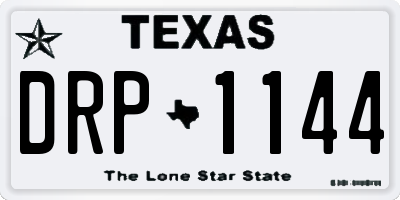 TX license plate DRP1144