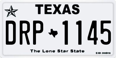 TX license plate DRP1145