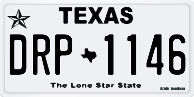 TX license plate DRP1146