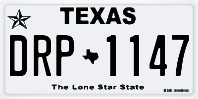 TX license plate DRP1147