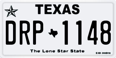 TX license plate DRP1148