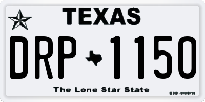 TX license plate DRP1150