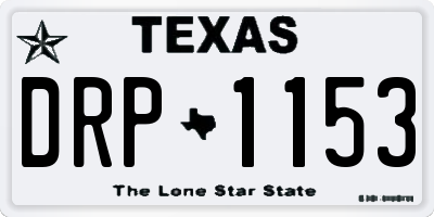 TX license plate DRP1153